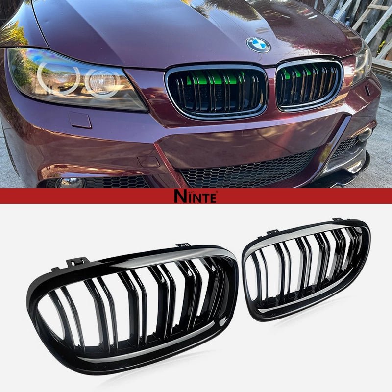 NINTE Front Kidney Grill Dual Slats For 2009 - 2011 LCI BMW E90 E91 - NINTE
