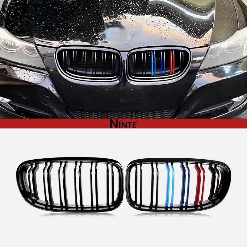 NINTE Front Kidney Grill Dual Slats For 2009 - 2011 LCI BMW E90 E91 - NINTE