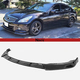 NINTE Front Bumper For 2010-2013 Infiniti G37 Sedan 3 Pcs Front Lip Splitter Air Chin