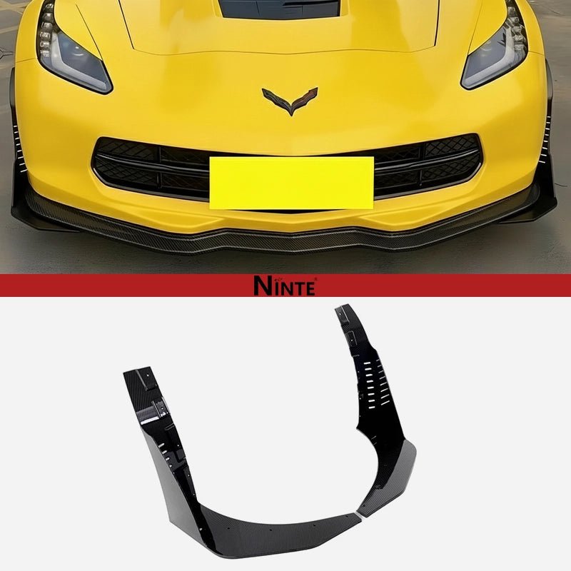 For 14-19 Corvette C7 Z06 Stingray Stage 3 Front Bumper Lip Splitter Gloss Black For 14-19 Corvette C7 Z06 Stingray Stage 3 Front Bumper Lip Splitter Gloss Black