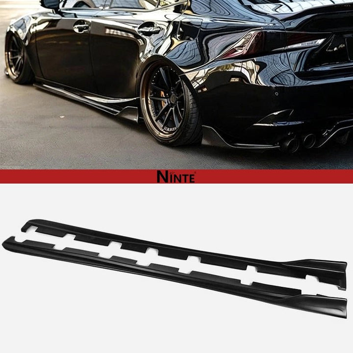 NINTE AR Style Side Skirts For 2014 - 2020 Lexus IS300 IS350 Door Bottom Panel Extension Lips - NINTE