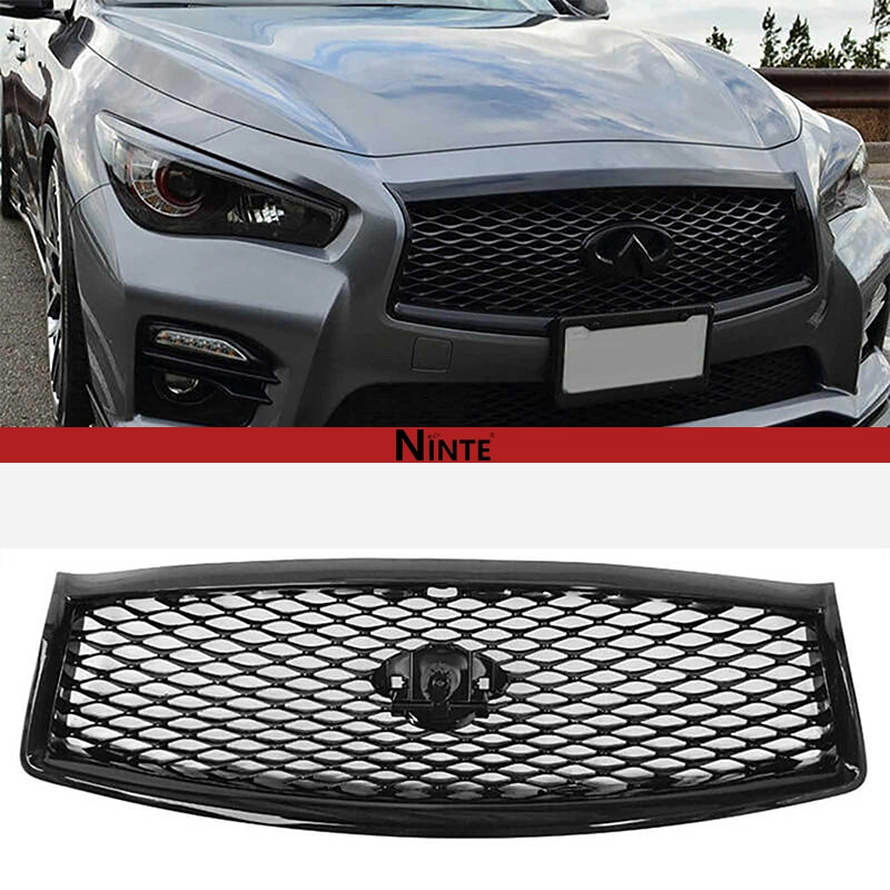 NINTE Grill For INFINITI Q50 2014-2024 Front Hood Upper Grille