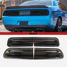 Charger l'image dans la galerie, NINTE Rear Guard Trim Kit For 2015 - 2024 Dodge Challenger Accessories Tail Light Covers Exterior Frame Smoked Black 4Pcs - NINTE