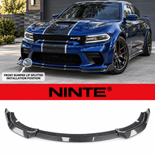 NINTE For 2015-2023 Dodge Charger SRT Scat Pack Front Lip Front Bumper Splitter ABS 3PCs - NINTE