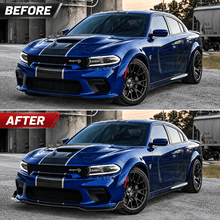 NINTE For 2015-2023 Dodge Charger SRT Scat Pack Front Lip Front Bumper Splitter ABS 3PCs - NINTE