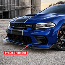 NINTE For 2015-2023 Dodge Charger SRT Scat Pack Front Lip Front Bumper Splitter ABS 3PCs - NINTE