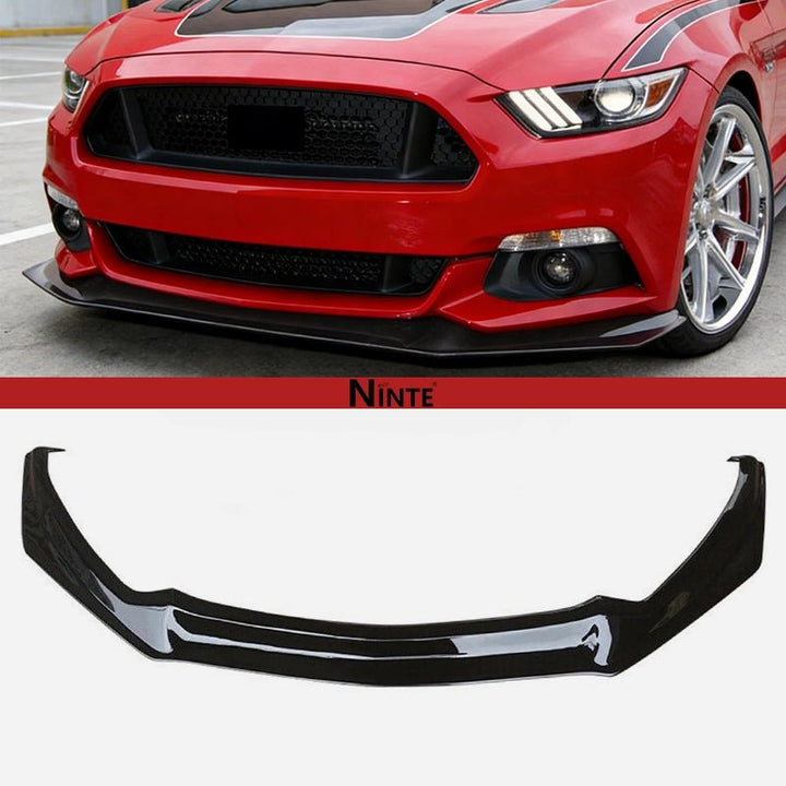 NINTE For 2015 - 2017 Ford Mustang Coupe 1 Piece Front Lip Front Bumper Lip Chin Splitter - NINTE