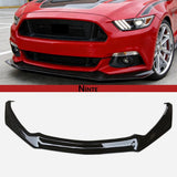NINTE For 2015-2017 Ford Mustang Coupe 1 Piece Front Lip Front Bumper Lip Chin Splitter