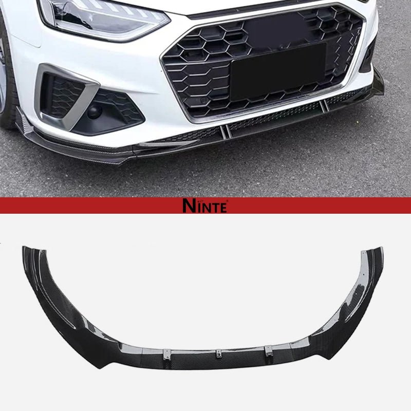 NINTE For 2020 - 2024 Audi A4 S4 Front Lip ABS Painted 3 Pieces Lower Bumper Splitter - NINTE