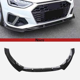NINTE For 2020 - 2024 Audi A4 S4 Front Lip ABS Painted 3 Pieces Lower Bumper Splitter - NINTE