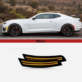 NINTE Smoked LED For 2016 - 2023 Chevy Camaro Front Rear Side Marker Lights - NINTE
