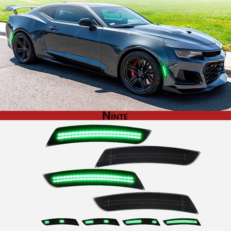 NINTE Smoked LED For 2016 - 2023 Chevy Camaro Front Rear Side Marker Lights - NINTE