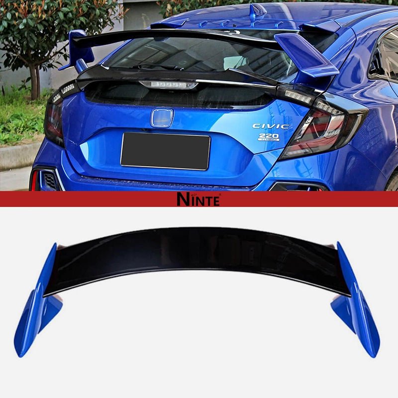 NINTE Type - R Style Rear Trunk Splitter For 2016 - 2021 Honda Civic Hatchback FK4 FK7 FK8 5DR Hatchback Rear Spoiler Trunk Lid Splitter Wing Air Deflector - NINTE