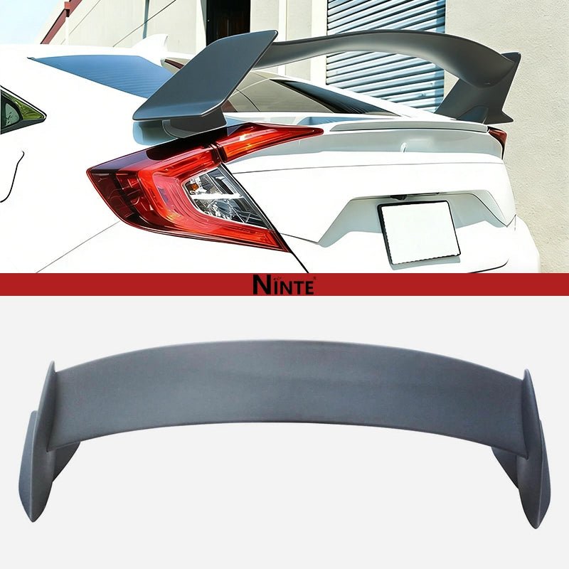 NINTE Type - R Style Rear Trunk Splitter For 2016 - 2021 Honda Civic Hatchback FK4 FK7 FK8 5DR Hatchback Rear Spoiler Trunk Lid Splitter Wing Air Deflector - NINTE