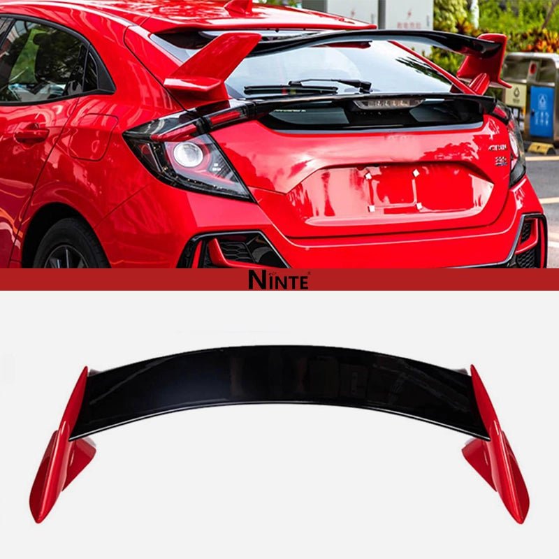 NINTE Type - R Style Rear Trunk Splitter For 2016 - 2021 Honda Civic Hatchback FK4 FK7 FK8 5DR Hatchback Rear Spoiler Trunk Lid Splitter Wing Air Deflector - NINTE