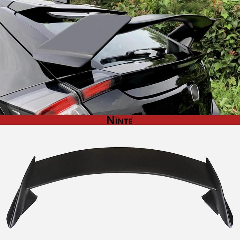 NINTE Type - R Style Rear Trunk Splitter For 2016 - 2021 Honda Civic Hatchback FK4 FK7 FK8 5DR Hatchback Rear Spoiler Trunk Lid Splitter Wing Air Deflector - NINTE