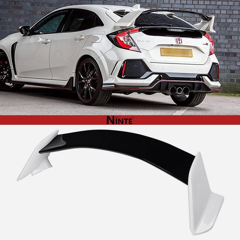 NINTE Type - R Style Rear Trunk Splitter For 2016 - 2021 Honda Civic Hatchback FK4 FK7 FK8 5DR Hatchback Rear Spoiler Trunk Lid Splitter Wing Air Deflector - NINTE