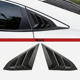 NINTE For 2016 - 2021 10th Honda Civic Sedan Air Vent Scoop Shades Cover Rear Side Window Louvers Vent Cover - NINTE