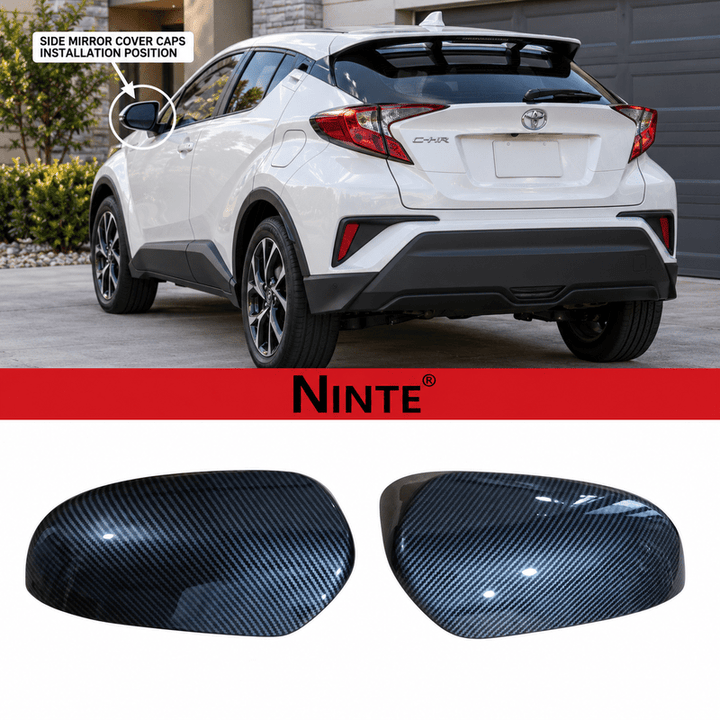 NINTE Mirror Caps For 2016-2020 Toyota C-HR Carbon Fiber Look - NINTE