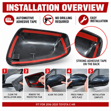NINTE Mirror Caps For 2016-2020 Toyota C-HR Carbon Fiber Look - NINTE