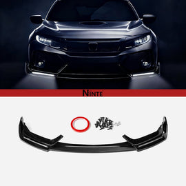 NINTE BLZ Style Front Lip W/Led Light For 2017 - 2021 Honda Civic Si & FK7 Hatchback - NINTE