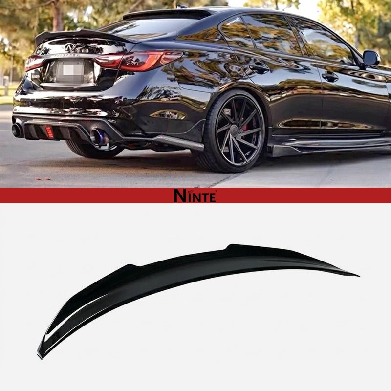 NINTE PSM Style Rear Spoiler For 2014 - 2024 Infiniti Q50 ABS Trunk Spoiler Wing Splitter - NINTE