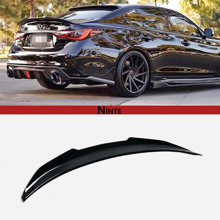 NINTE PSM Style Rear Spoiler For 2014 - 2024 Infiniti Q50 ABS Trunk Spoiler Wing Splitter - NINTE