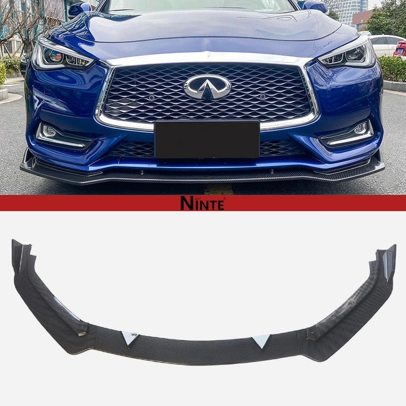 NINTE For 2017 - 2023 Infiniti 2nd Gen. Q60 V37 Front Lip Front Bumper Lip Chin Spoiler Splitter - NINTE