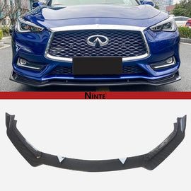 NINTE For 2017 - 2023 Infiniti 2nd Gen. Q60 V37 Front Lip Front Bumper Lip Chin Spoiler Splitter - NINTE