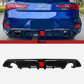 NINTE Rear Diffuser With Brake Light For 2017 - 2023 Infiniti Q60V Q60S - NINTE