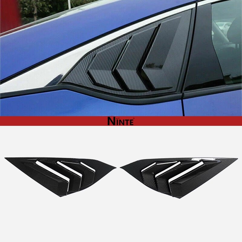 NINTE For 2018 - 2022 Honda Accord 10th 1/4 Quarter Panel Rear Side Window Louver ABS Carbon Fiber Look - NINTE