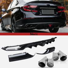 Laden Sie das Bild in den Galerie-Viewer, NINTE Rear Diffuser W/Led Brake Light For 2018 - 2022 Honda Accord including Corner Apron Spats - NINTE