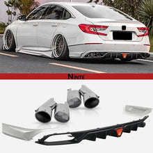 Laden Sie das Bild in den Galerie-Viewer, NINTE Rear Diffuser W/Led Brake Light For 2018 - 2022 Honda Accord including Corner Apron Spats - NINTE