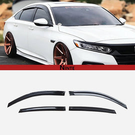 NINTE Window Visor Rain Guard Deflector For 2018 - 2022 Honda 10TH Accord Black Trim - NINTE