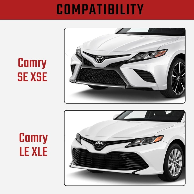 NINTE JDM V3 Front Lip For 2018 - 2020 Toyota Camry Front Bumper Lower Splitter - NINTE