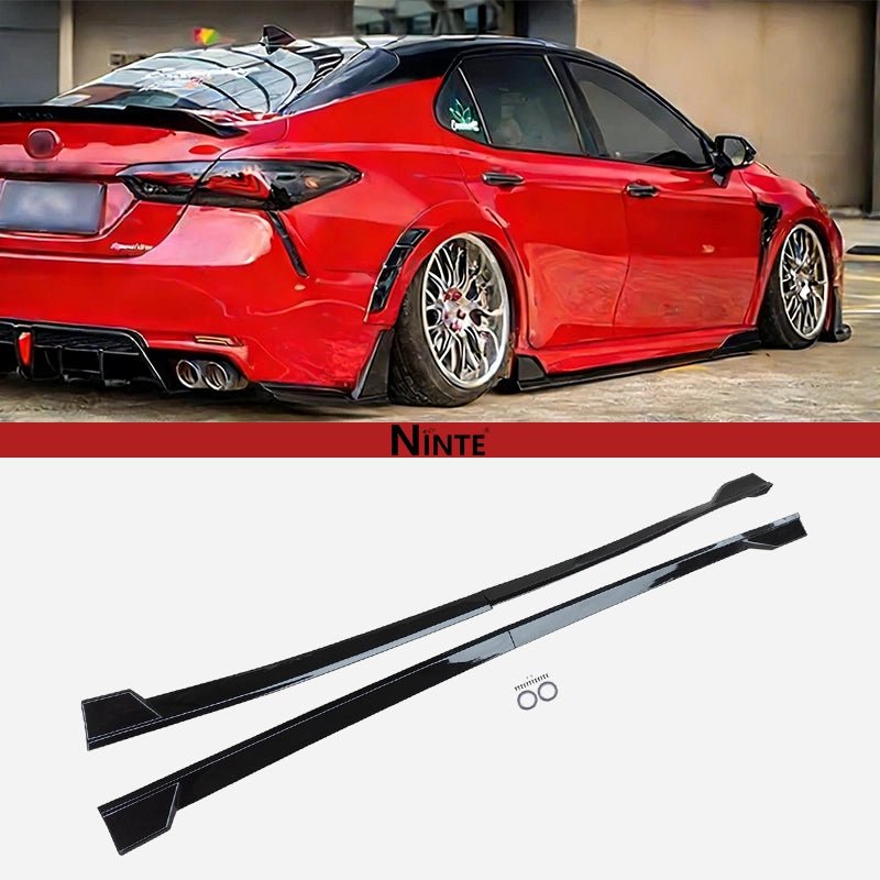NINTE TRD Style Side Skirts For 2018 - 2024 Toyota 8th Gen Camry SE XSE - NINTE