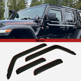 NINTE In - Channel Window Visors For 2018 - 2025 Jeep Wrangler&Gladiator - NINTE