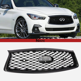 NINTE Grill For INFINITI Q50 2014-2024 Front Hood Upper Grille