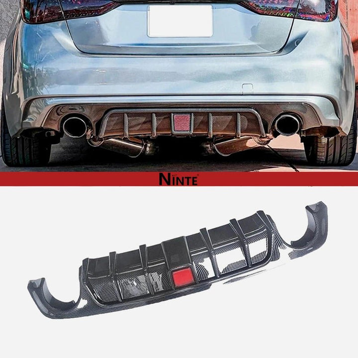 NINTE Rear Lip With Break Light For 2018 - 2024 INFINITI Q50 Rear Bumper Diffuser - NINTE