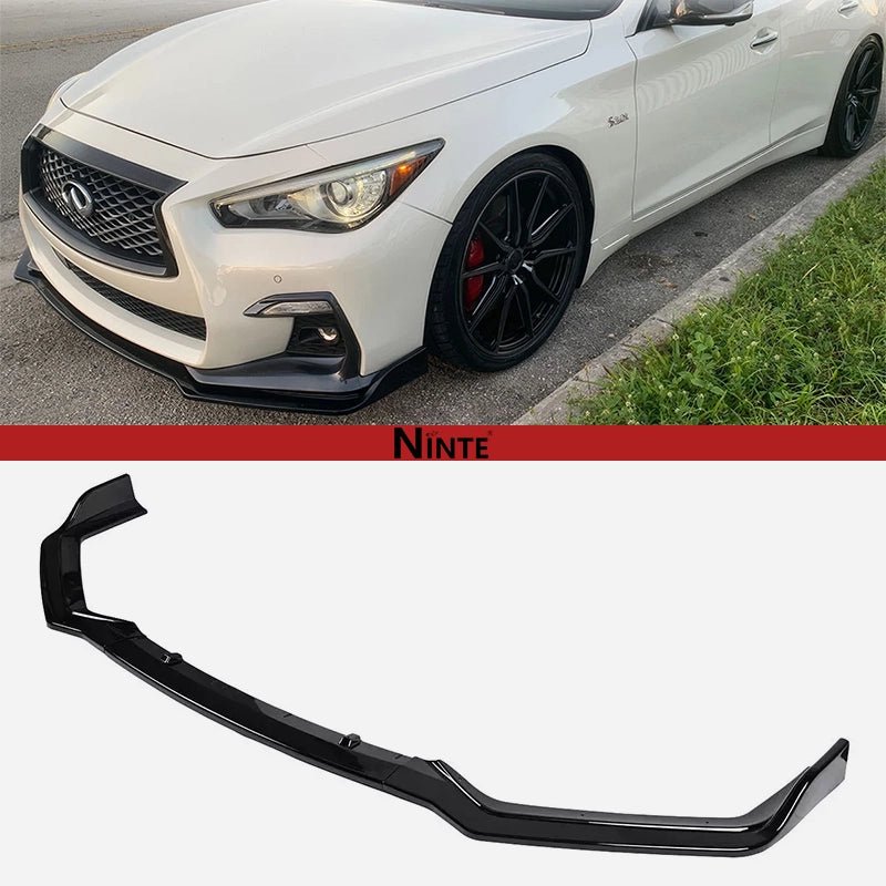 NINTE Front Lip For 2018 - 2024 Infiniti Q50 Sport Front Bumper Spoiler Splitter - NINTE