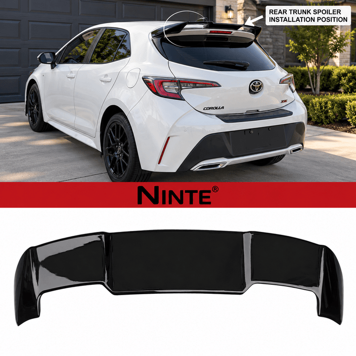 NINTE Roof Spoiler For 2019-2025 Toyota Corolla Hatchback Roof Spoiler Gloss Black Rear Window Trunk Wing Spoiler ABS - NINTE