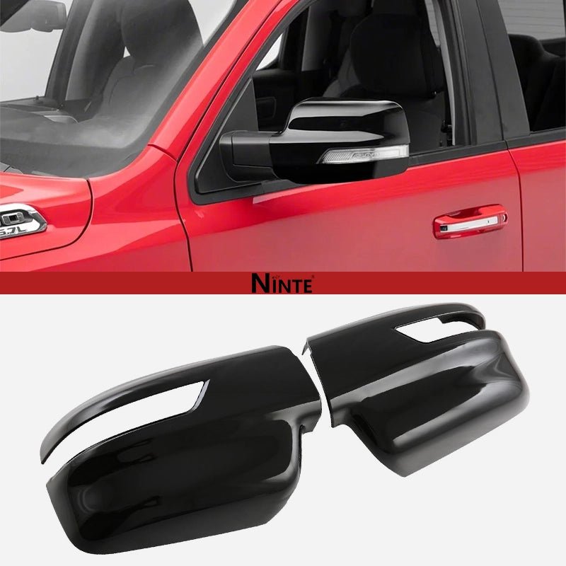 NINTE Mirror Covers With Turn Signal Cutout For 2019 - 2025 Dodge Ram 1500 - NINTE