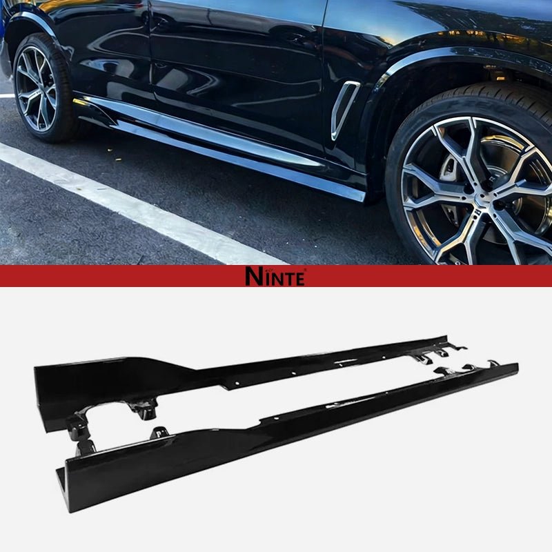 NINTE Black Knight Style Side Skirts for 2019 - 2025 BMW G05 X5 M Sport - NINTE