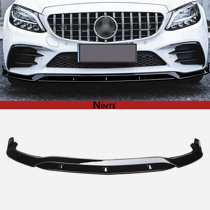 NINTE For 2019 - 2021 Mercedes Benz W205 C Class with AMG Package Lower Splitter Front Bumper lip - NINTE