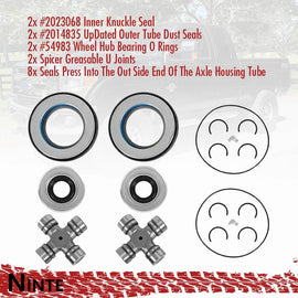 NINTE Front Axle Knuckle Vacuum Seal Kit & U Joint Set For 2005 - 2019 Ford Super Duty F250 F350 F450 F550 - NINTE