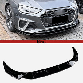 NINTE V Style Front Lip For 2020 - 2024 Audi A4 S4 B9.5 Sline - NINTE