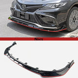 NINTE  Front Lip With Red Line For 2021-2024 8.5th Gen Toyota Camry SE XSE Highlight Style