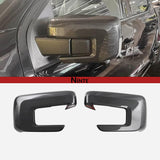 NINTE Side Mirror Cover Caps Overlays Fit for 2021-2026 Ford F150 Painted Gloss White Pair With Turn Signal Hole Sport Style Without Logo