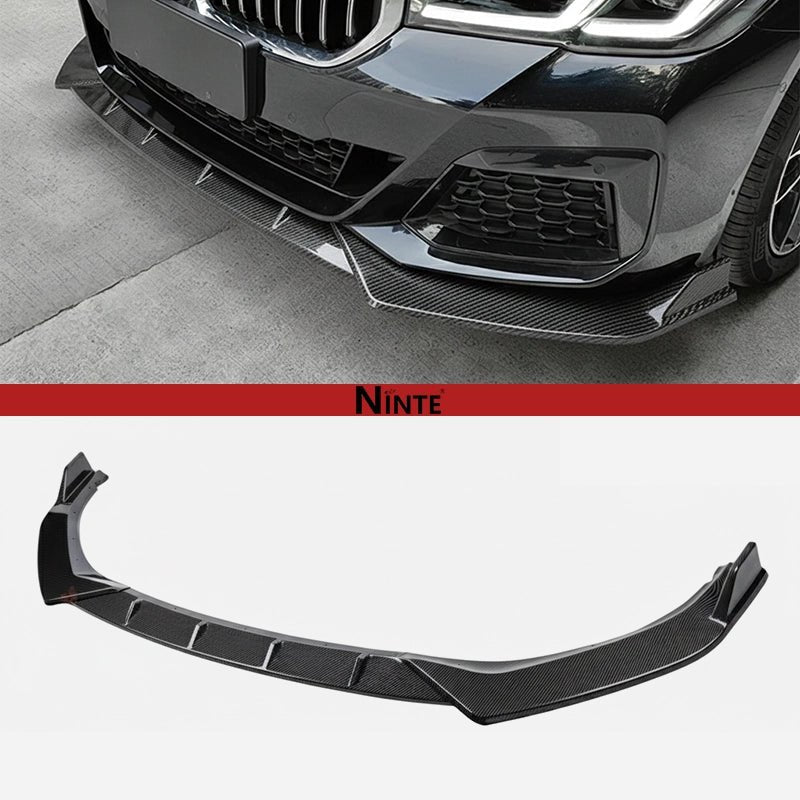 NINTE GT STYLE Front Lip For 2021 - 2023 BMW 5 Series G30 M Sport 3Pcs - NINTE