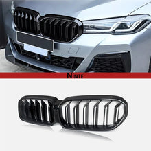 Cargar imagen en el visor de la galería, NINTE Kidney Front Grille For 2021 - 2023 BMW 5 Series G30 G31 LCI Glossy Black - NINTE